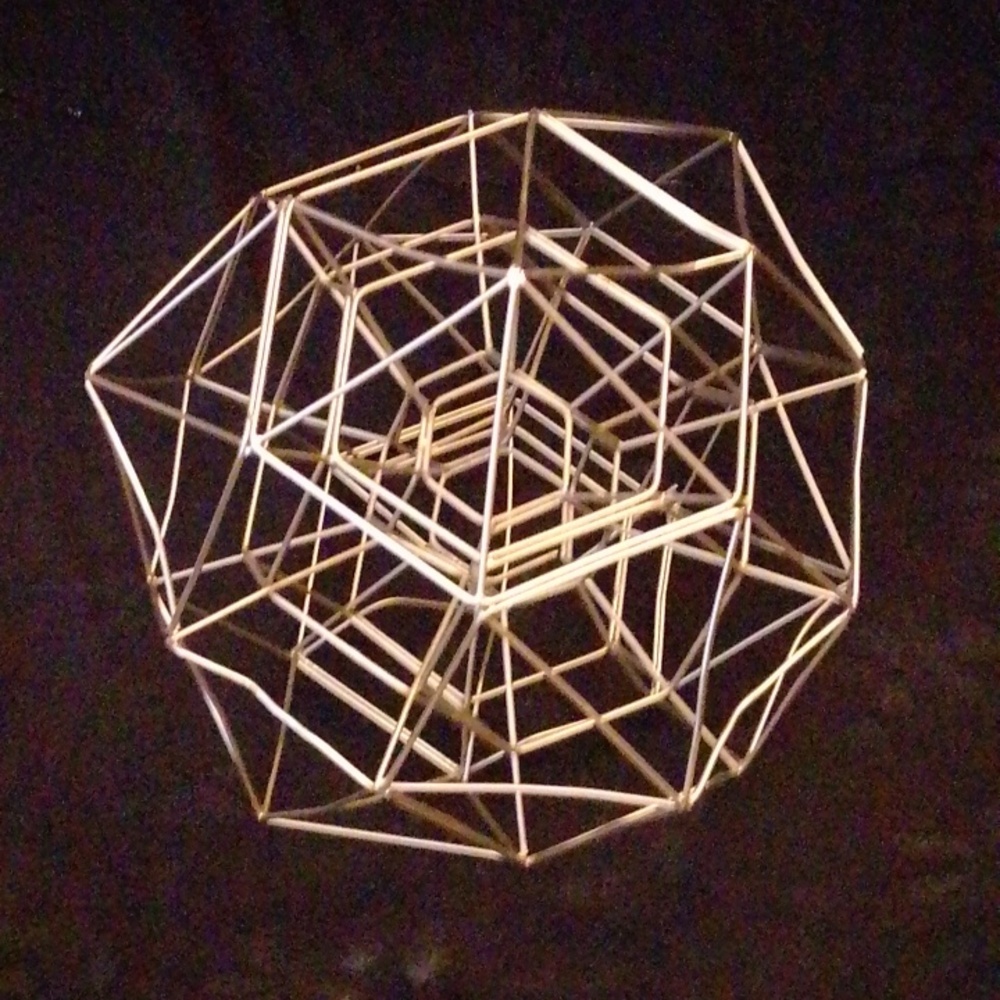Vintage Geo metal Sculpture.